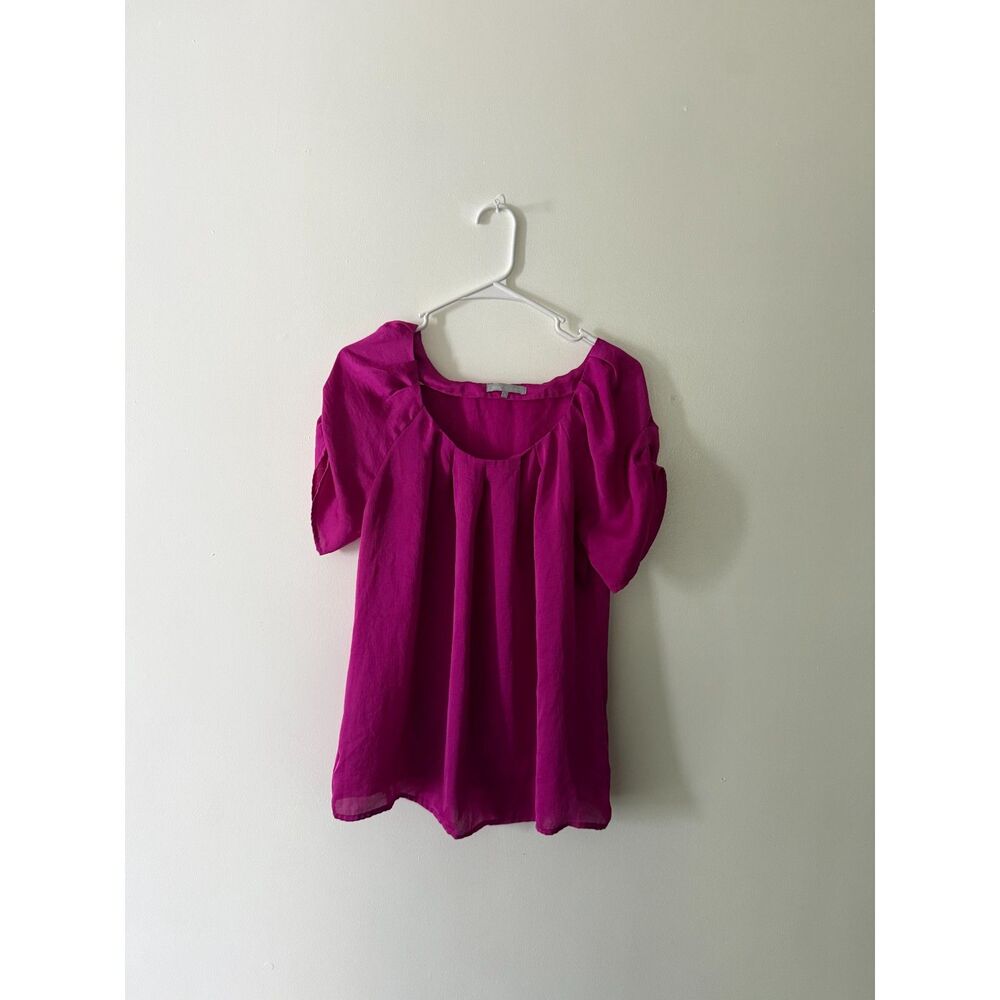 Violet & Claire Magenta Scoop Neck Blouse Size M Women
